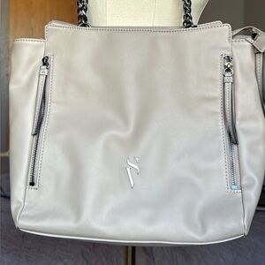 Simply Vera Taupe Vegan leather shoulder bag